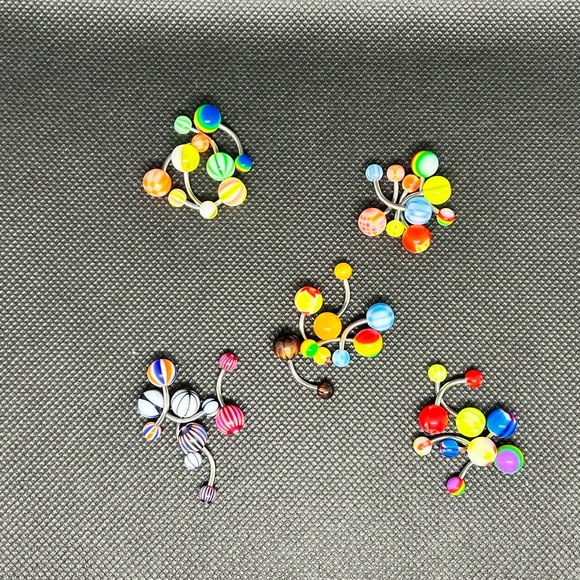 Colorful Belly Button Rings bundle NEW - Picture 2 of 8